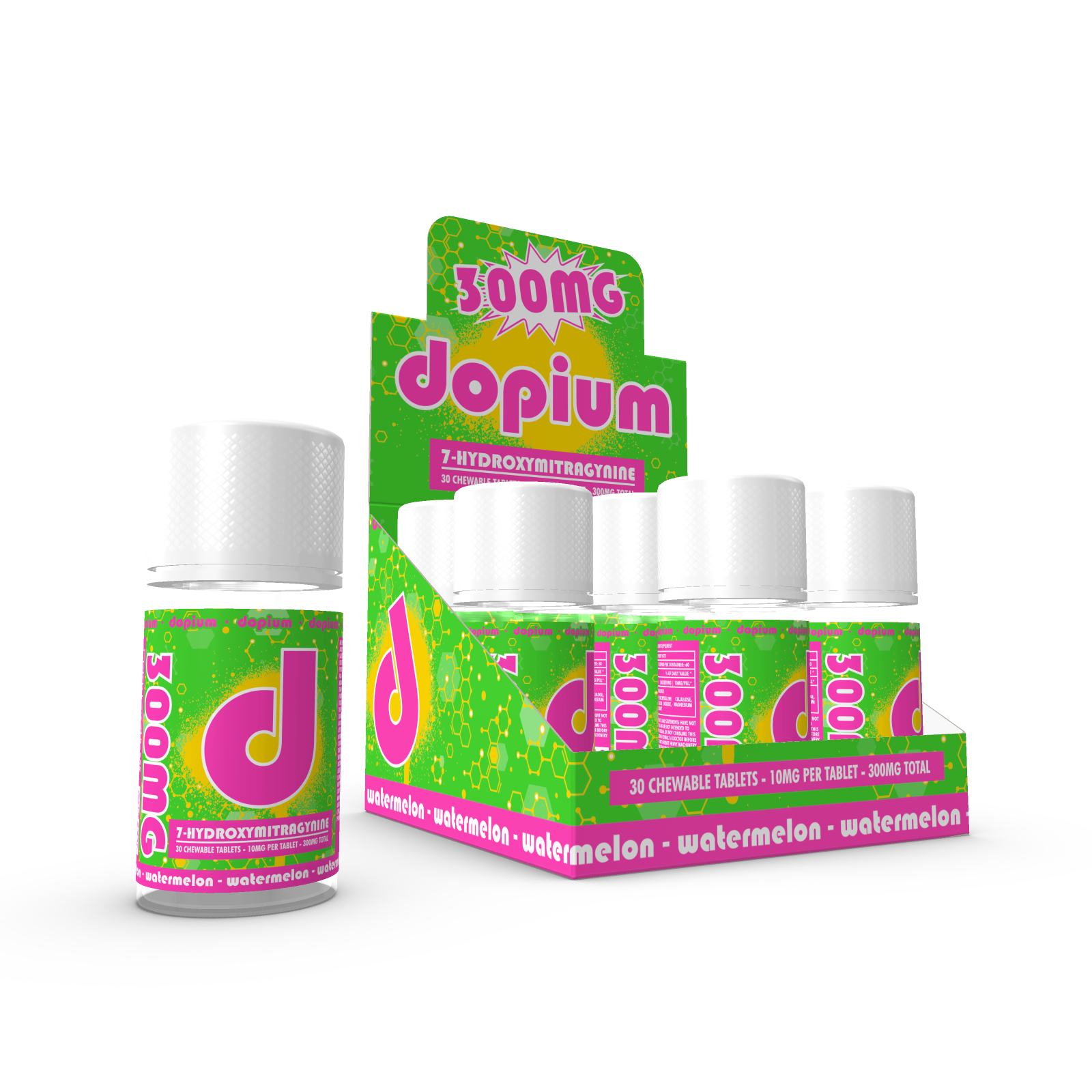 dopium 30pc tablet 300mg 7 hydroxymitragynine watermelon